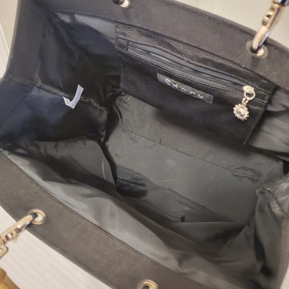 Sunny Hawaii Black Canvas Tote With Bamboo Handles, Lightweight, open top - Picture 9 of 10